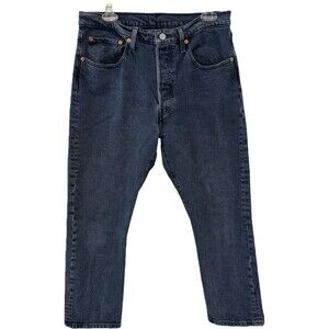 Levi’s Premium Dark Wash501 Button-Fly Jeans Mid-Rise Straight Leg Women’s 31×26